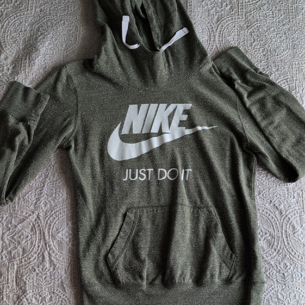 Nike Olive Hoodie with White Logo